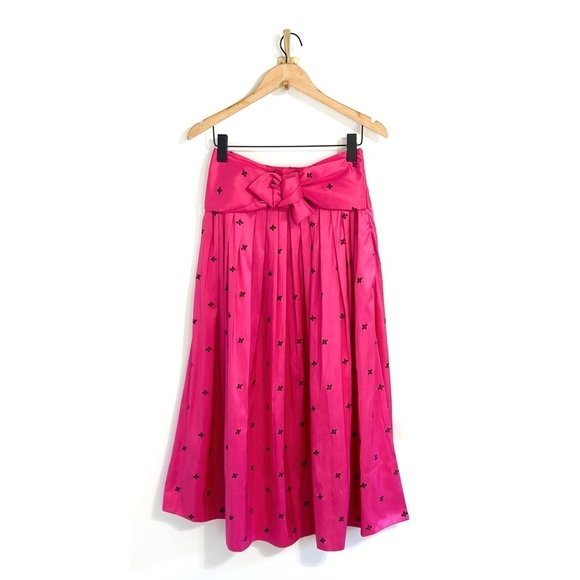 NWT Ulla Johnson Midi Silk-Blend Floral Aglae Skirt - Picture 2 of 10